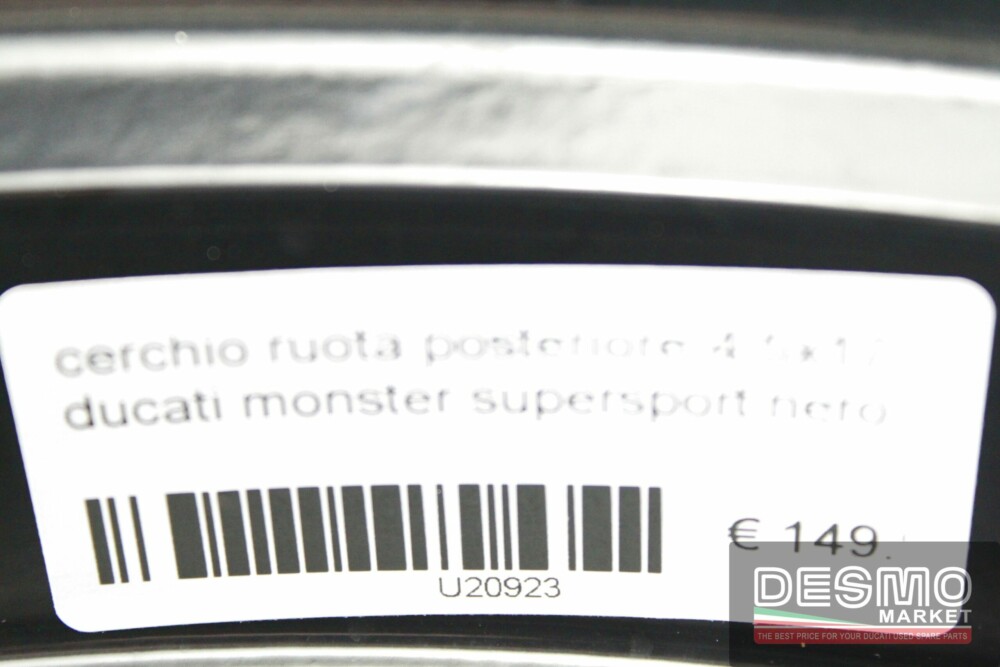 Cerchio ruota posteriore 4,5×17 Ducati Monster Supersport nero
