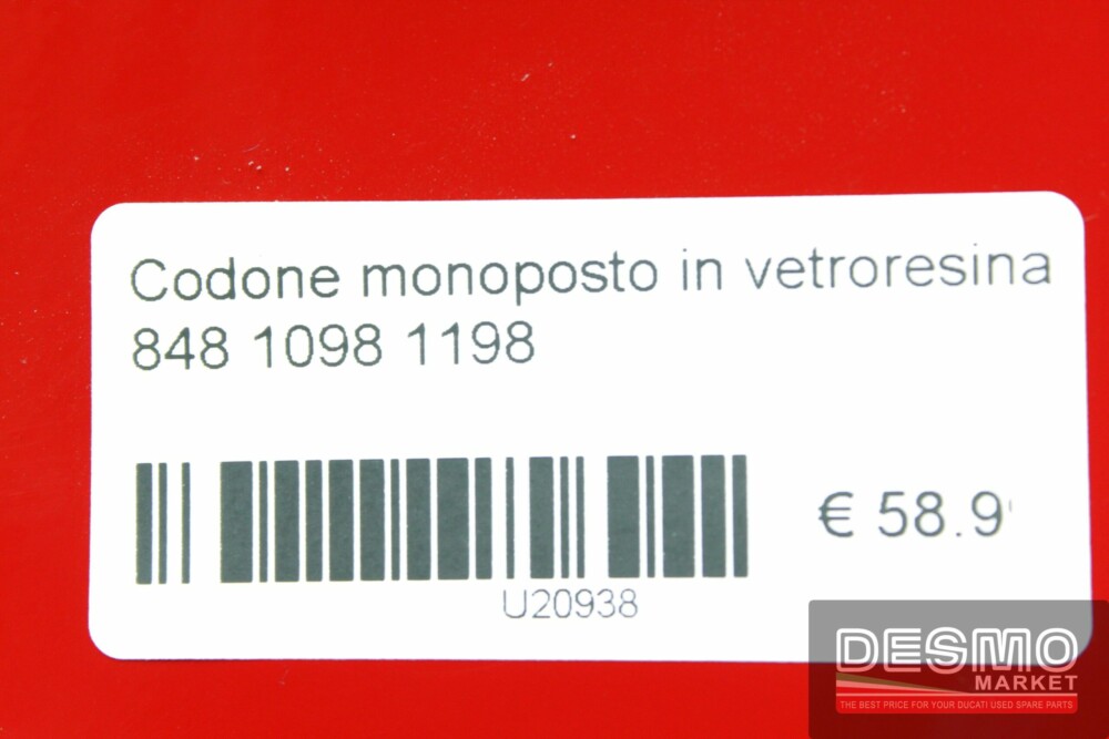 Codone monoposto in vetroresina Ducati  848 1098 1198