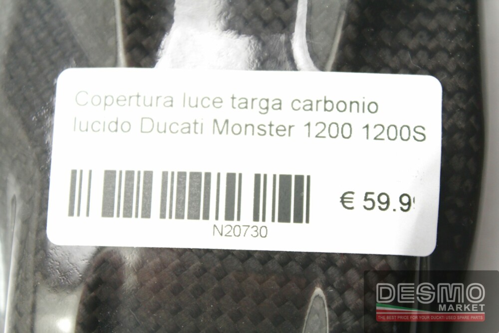 Copertura luce targa carbonio lucido Ducati Monster 1200 1200S