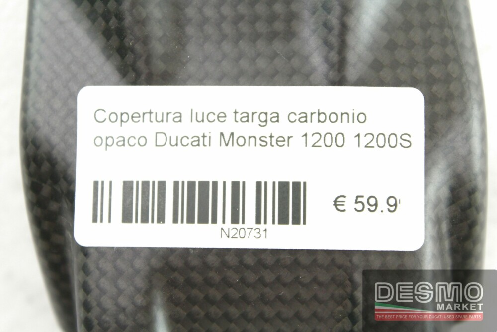 Copertura luce targa carbonio opaco Ducati Monster 1200 1200S
