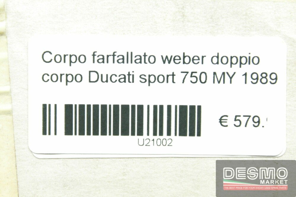 Corpo farfallato weber doppio corpo Ducati Sport 750 MY 1989