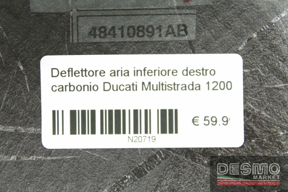 Deflettore aria inferiore destro carbonio Ducati Multistrada 1200