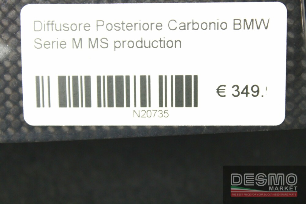 Diffusore Posteriore Carbonio BMW Serie M MS production