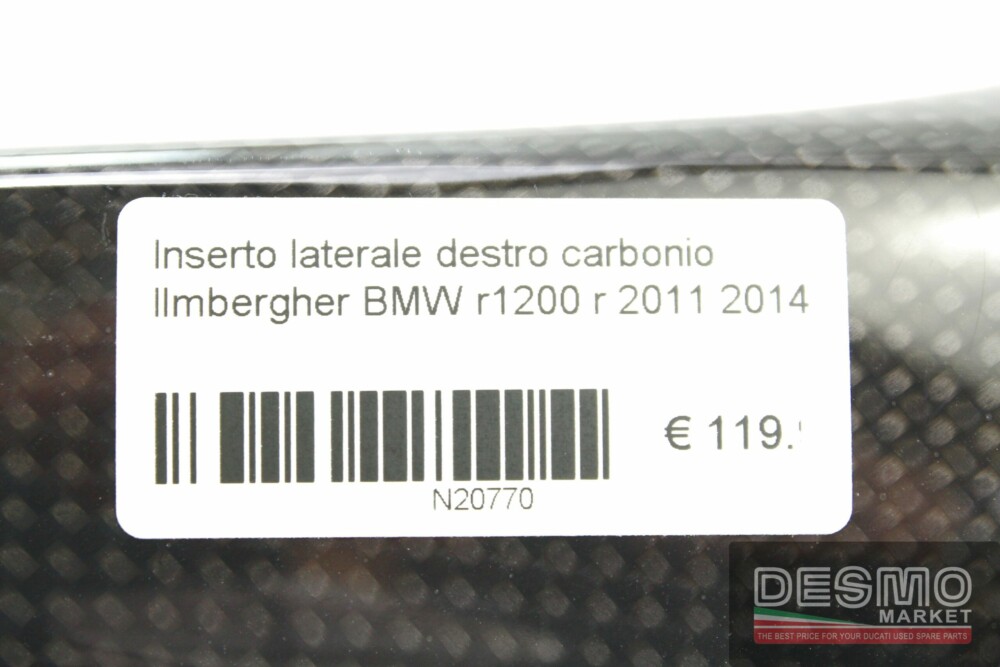 Inserto laterale destro carbonio Ilmbergher BMW r1200 r 2011 2014