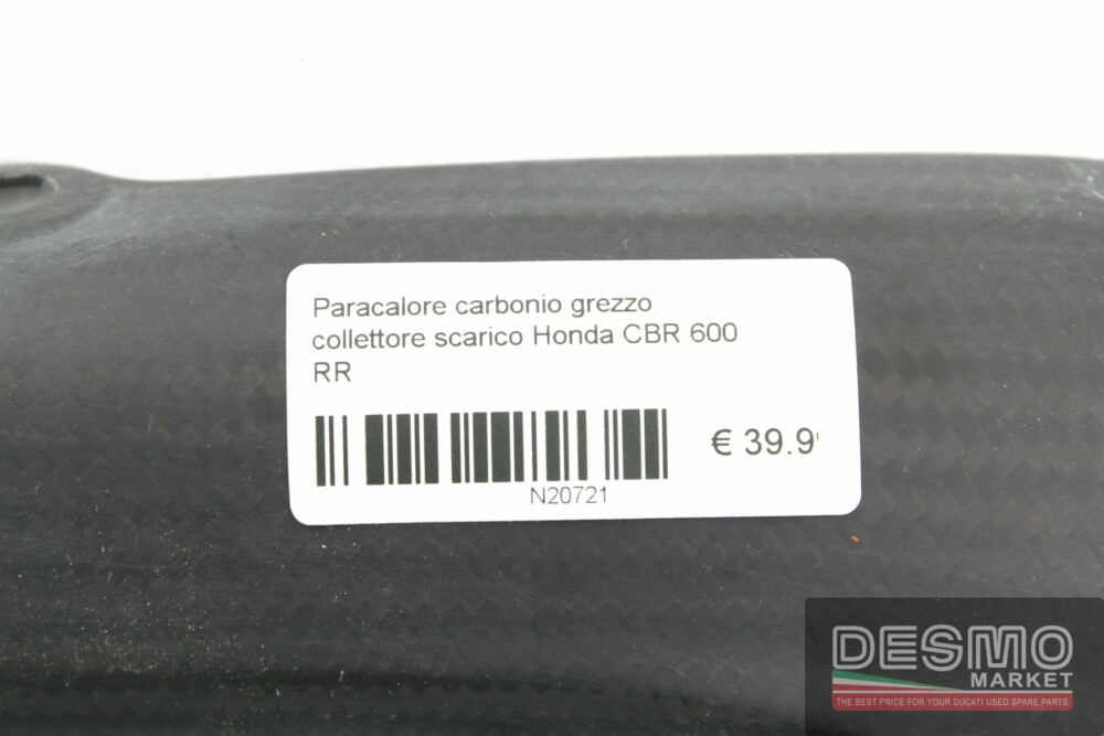 Paracalore carbonio grezzo collettore scarico Honda CBR 600 RR