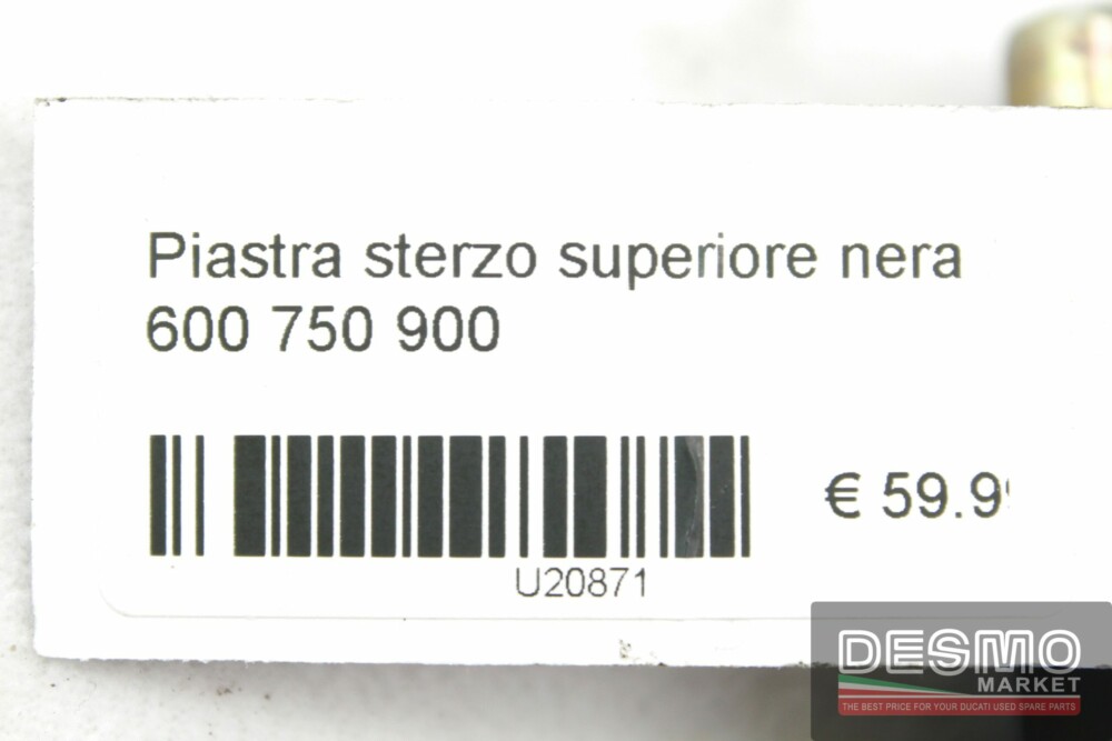 Piastra sterzo superiore nera Ducati Monster 600 750 900