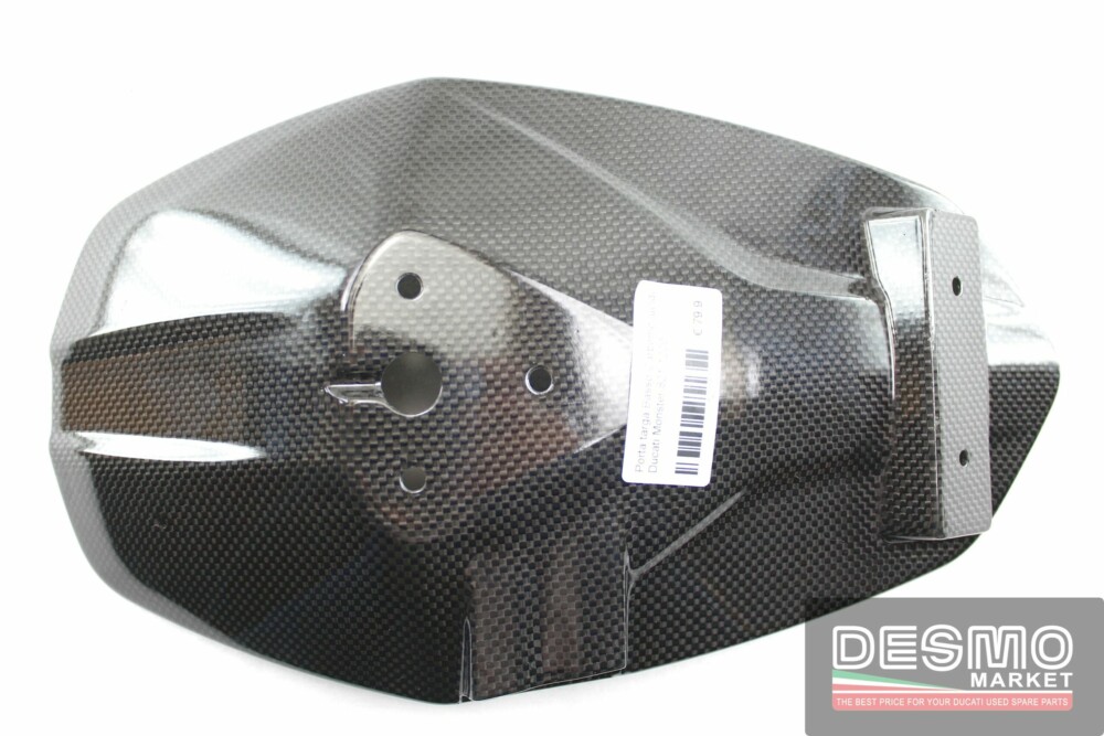 Porta targa Basso Carbonio lucido Ducati Monster 821 1200