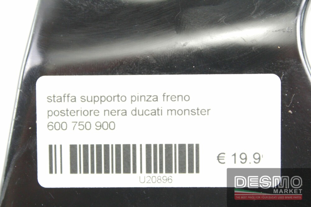 Staffa supporto pinza freno posteriore nera Ducati Monster 600 750 900