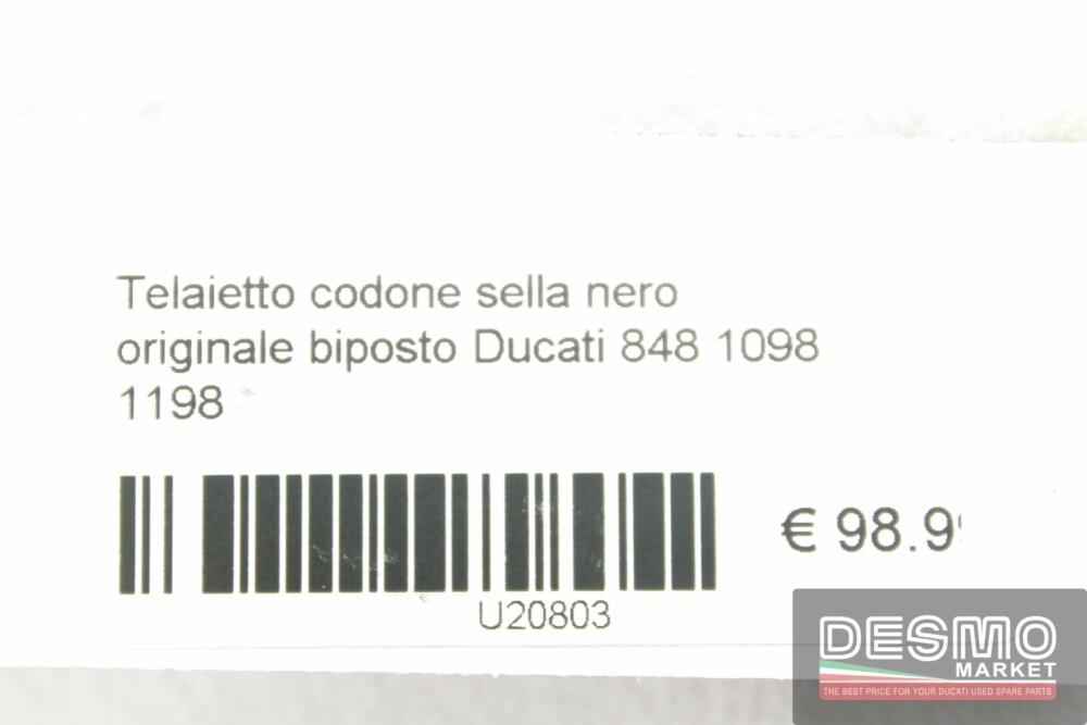 Telaietto codone sella nero originale biposto Ducati 848 1098 1198