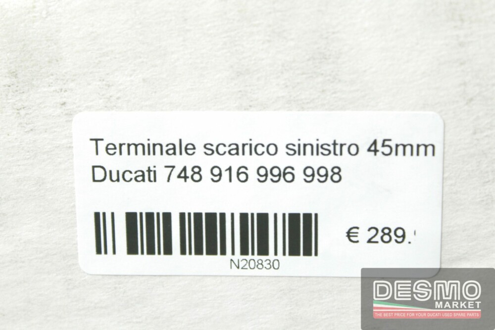 Terminale scarico sinistro 45mm Ducati 748 916 996 998