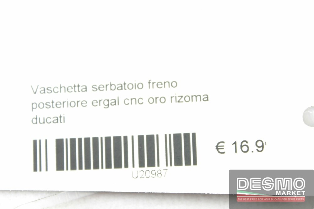 Vaschetta serbatoio freno posteriore ergal CNC oro Rizoma Ducati