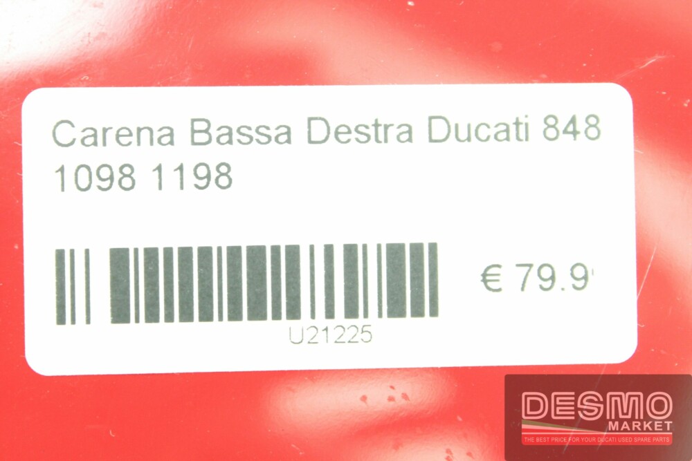 Carena bassa destra Ducati 848 1098 1198