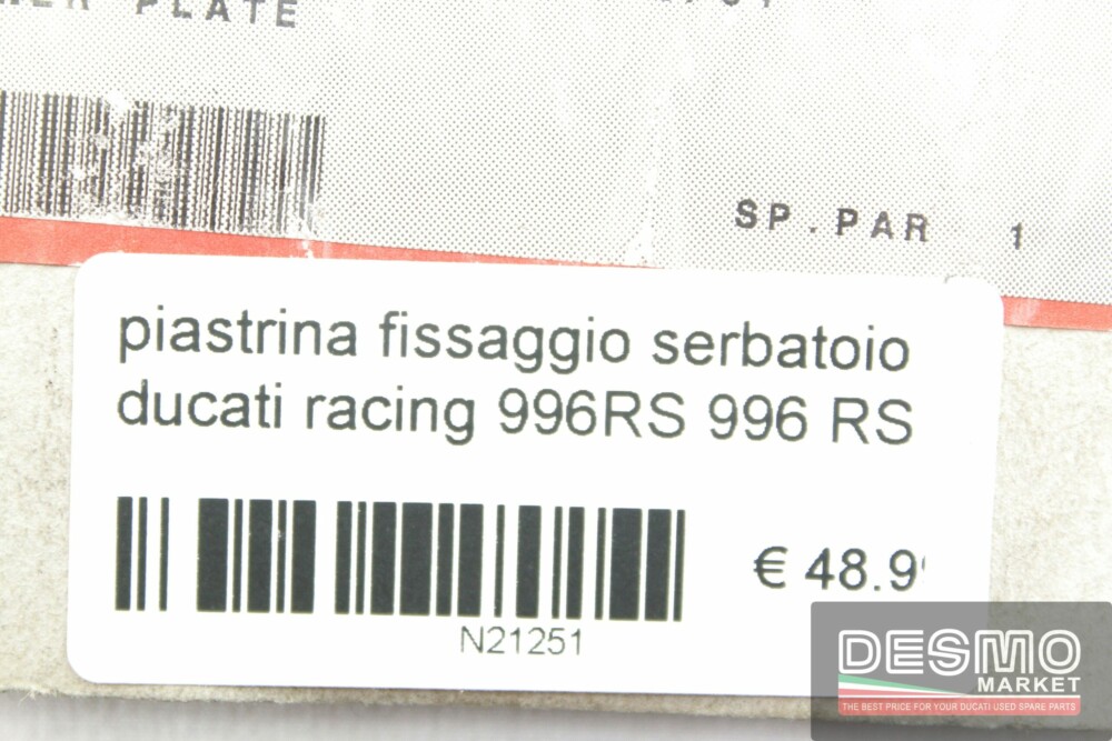 Piastrina fissaggio serbatoio Ducati Racing 996RS 996 RS