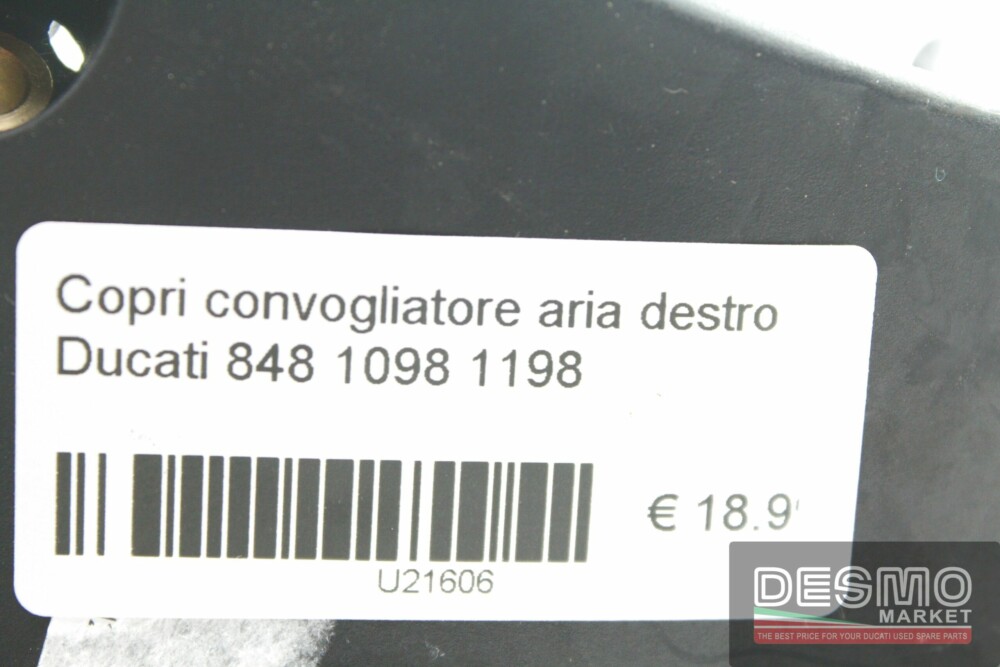 Copri convogliatore aria destro Ducati 848 1098 1198