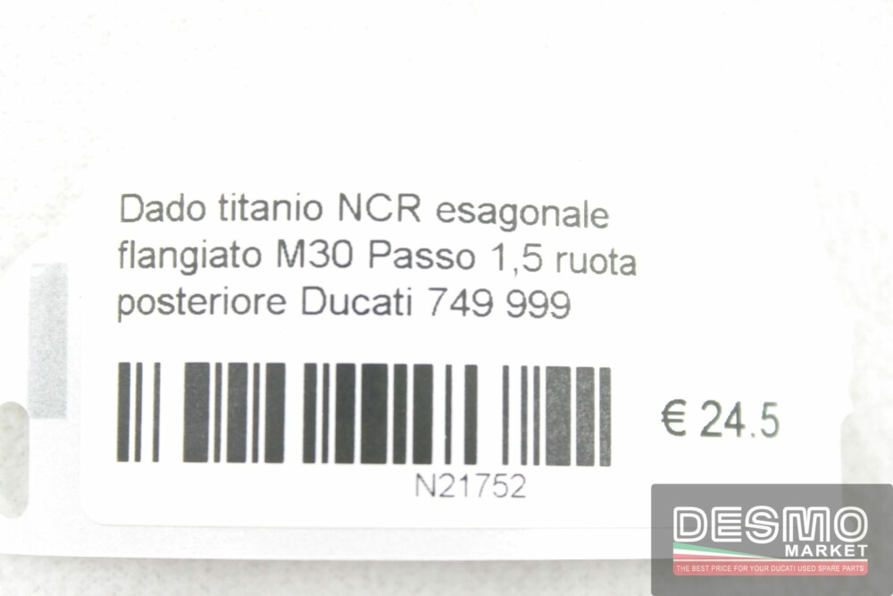 Dado titanio NCR esagonale flangiato M30 Passo 1,5 Ducati 749 999