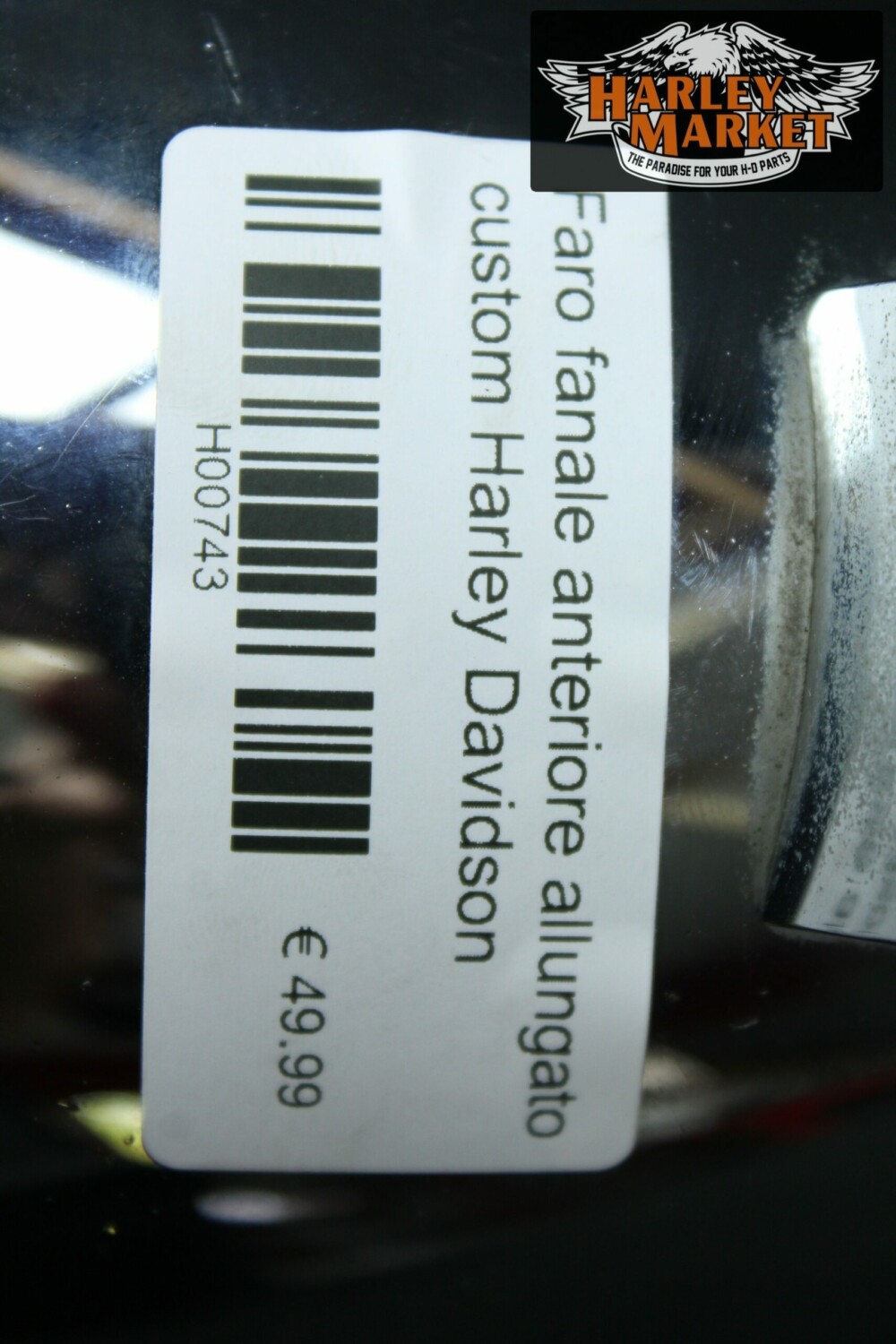 Faro fanale anteriore allungato custom Harley Davidson