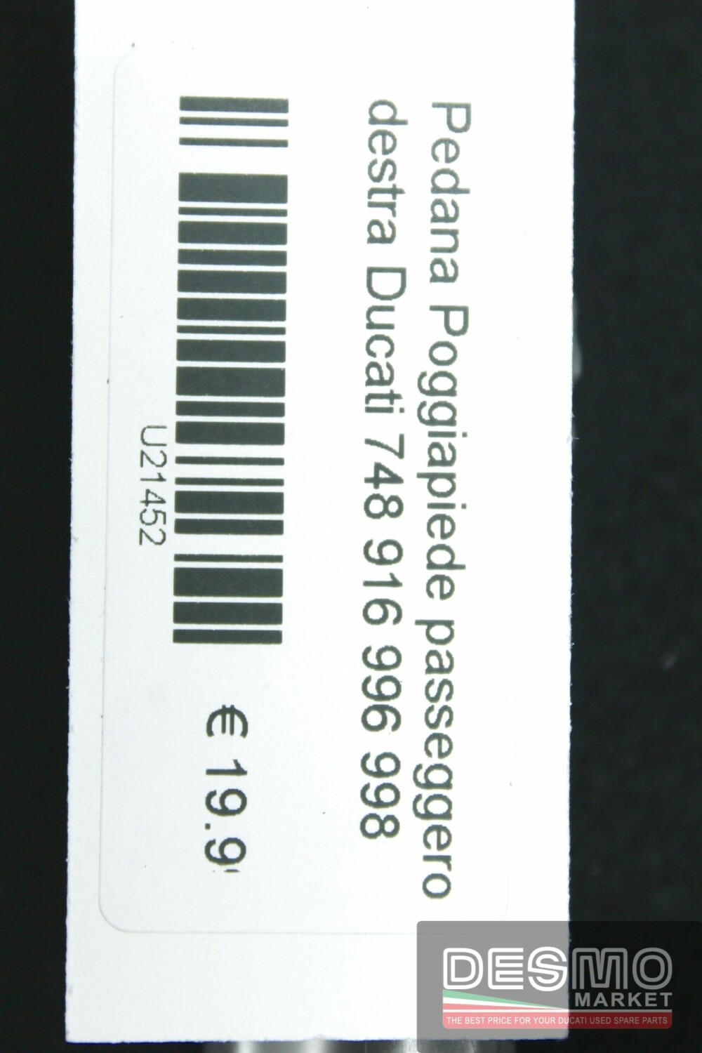 Pedana poggiapiede passeggero destra Ducati 748 916 996 998