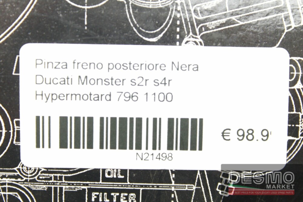 Pinza freno posteriore nera Ducati Monster s2r s4r Hypermotard 796 1100