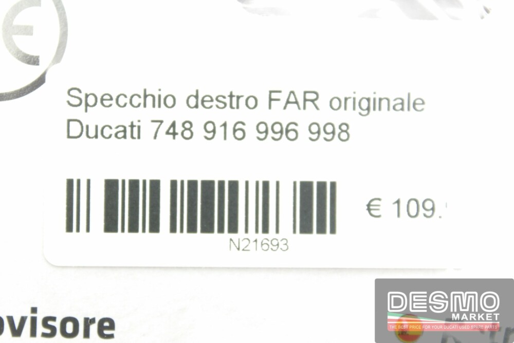 Specchio destro FAR originale Ducati 748 916 996 998