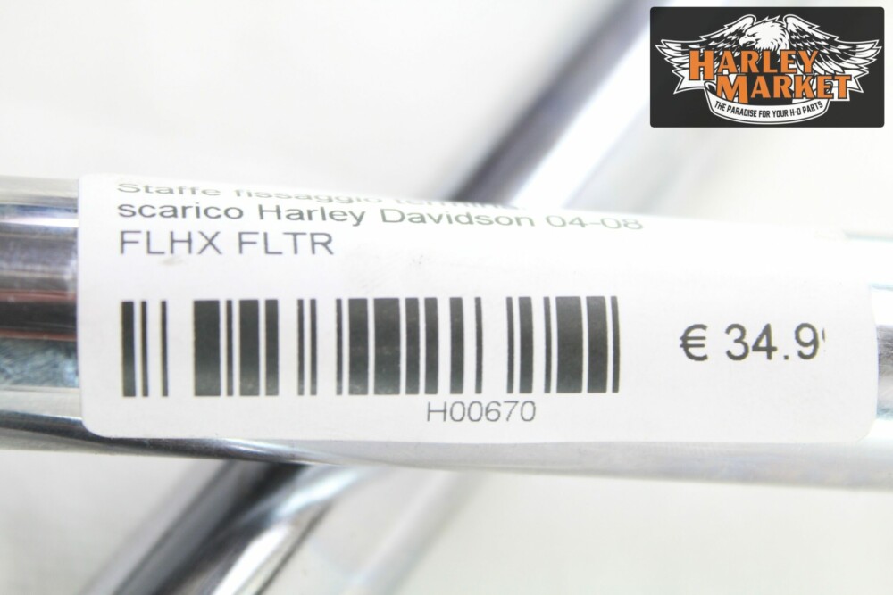 Staffe fissaggio terminali scarico Harley Davidson 04-08 FLHX FLTR