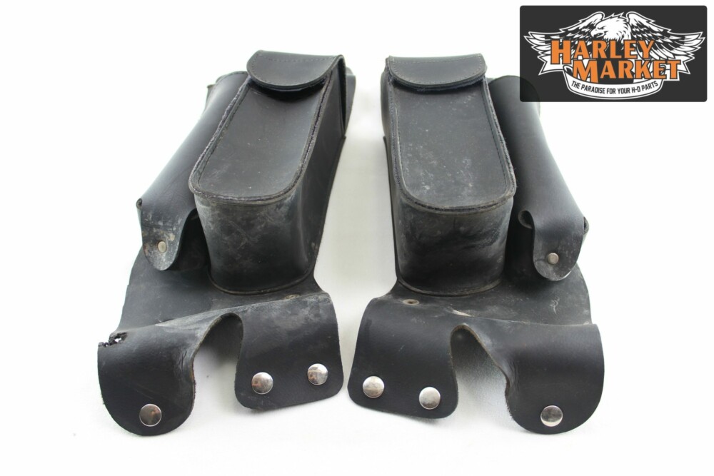 Pockets with bottle holder for Harley Davidson side bag protection - Image 2