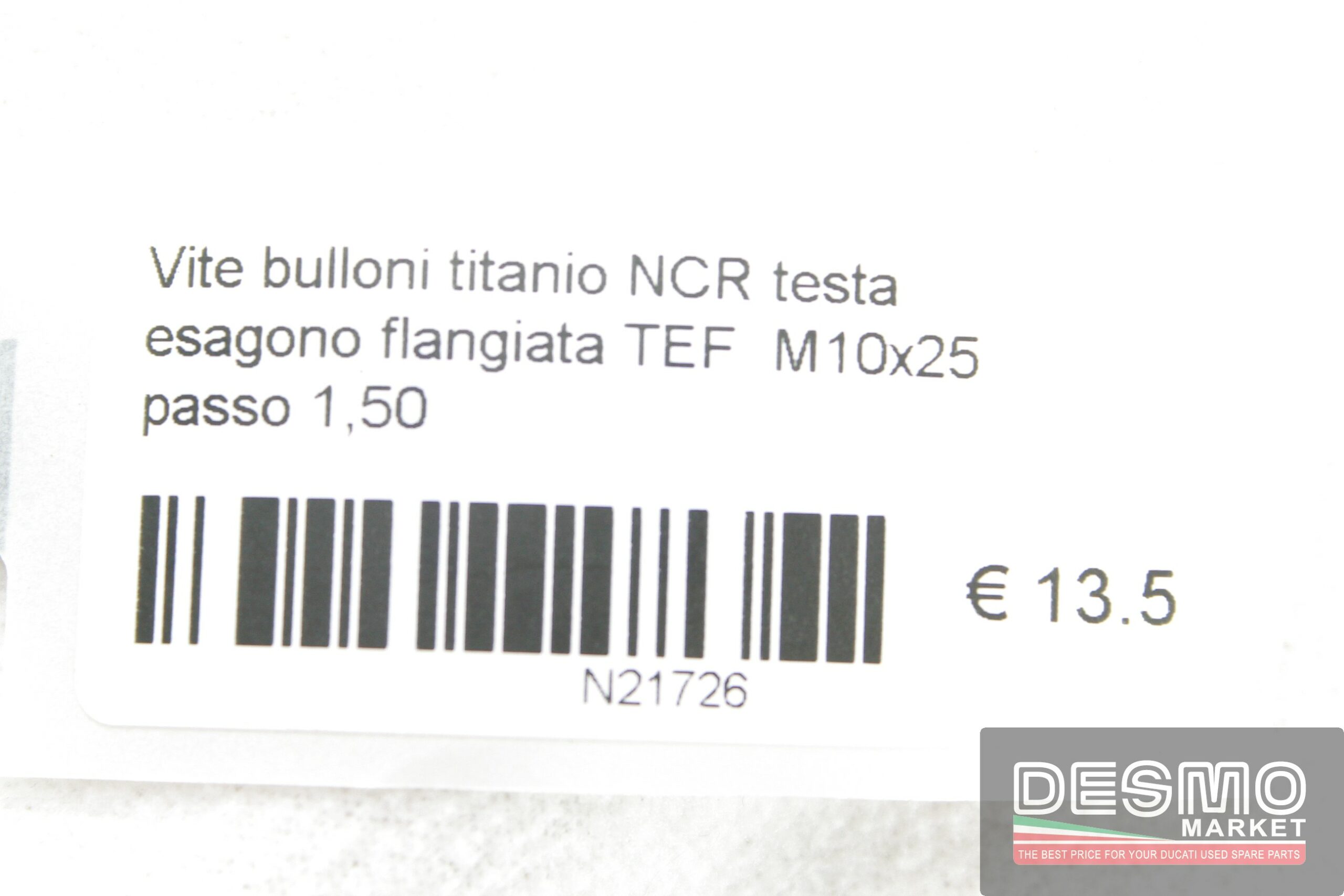 Vite bulloni titanio NCR testa esagono flangiata TEF  M10x25 passo 1,50