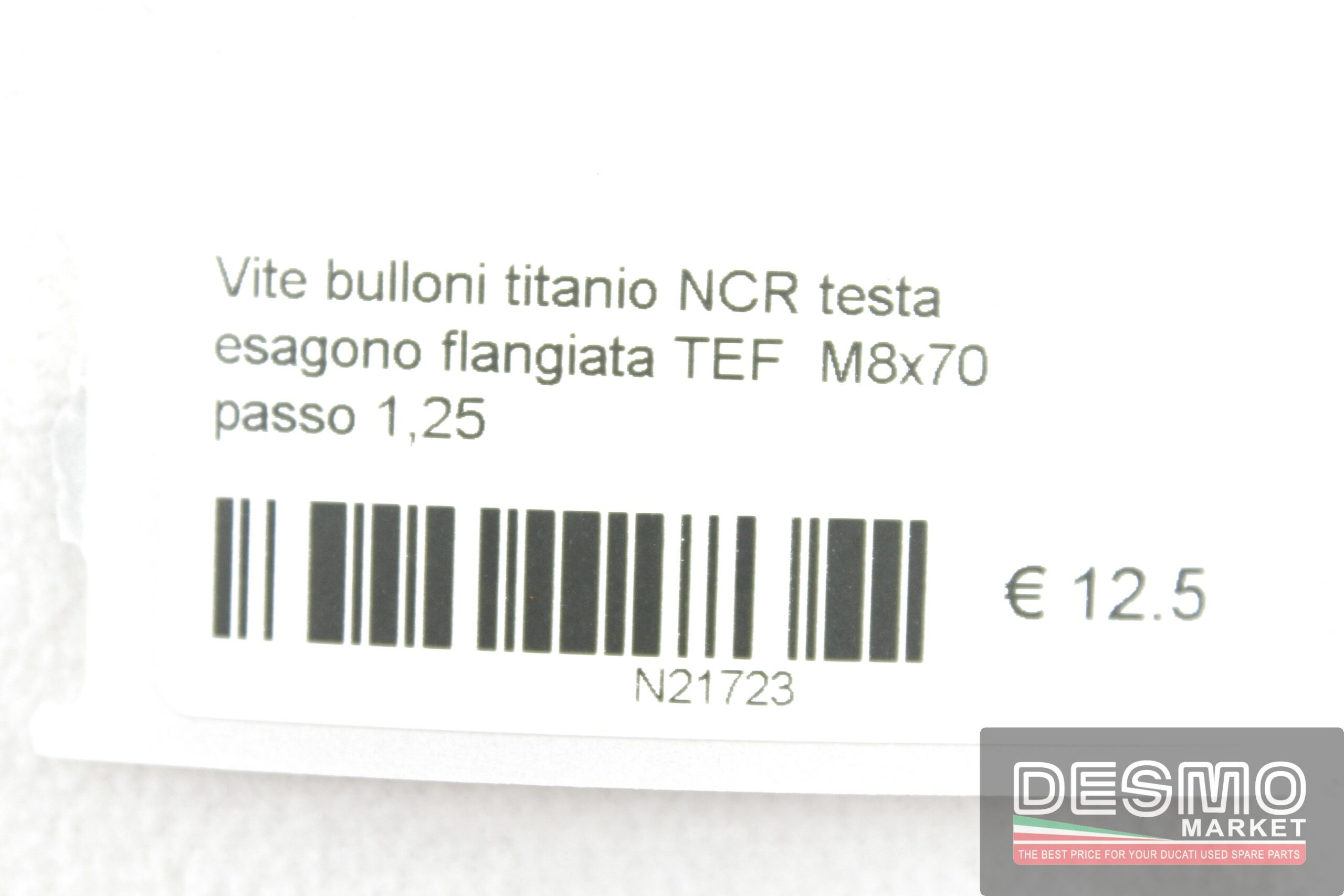 Vite bulloni titanio NCR testa esagono flangiata TEF  M8x70 passo 1,25