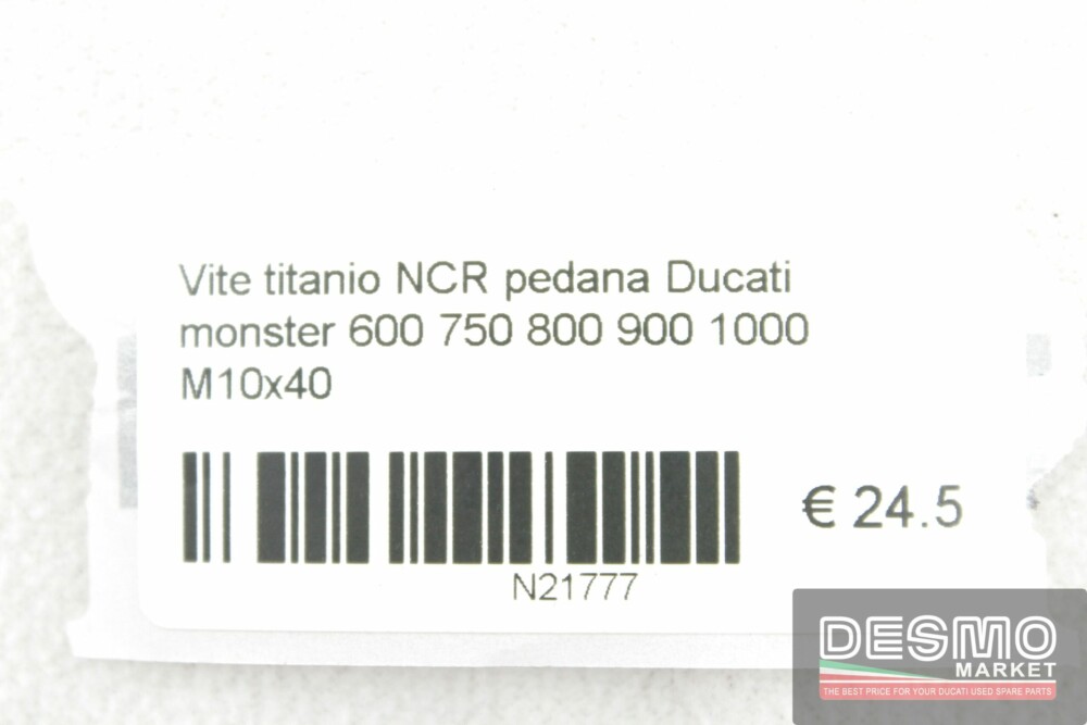Vite titanio NCR pedana Ducati monster 600 750 800 900 1000 M10x40