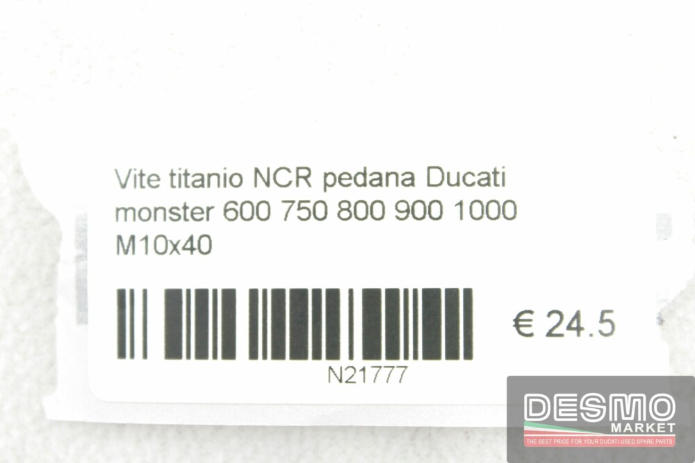Vite titanio NCR pedana Ducati monster 600 750 800 900 1000 M10x40