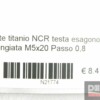 Vite titanio NCR testa esagono flangiata M5x20 Passo 0,8