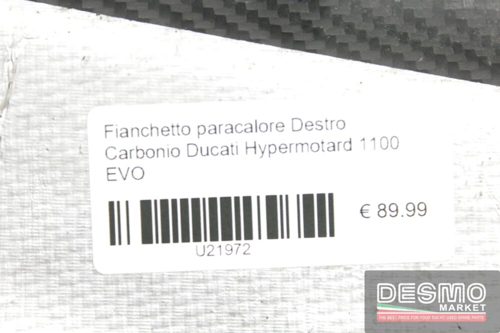 Fianchetto paracalore Destro Carbonio Ducati Hypermotard 1100 EVO