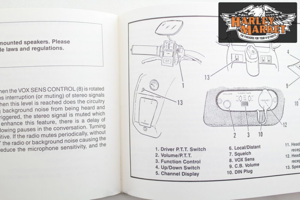 Manuale Harley Davidson Motorcycles 1992 premium sound system