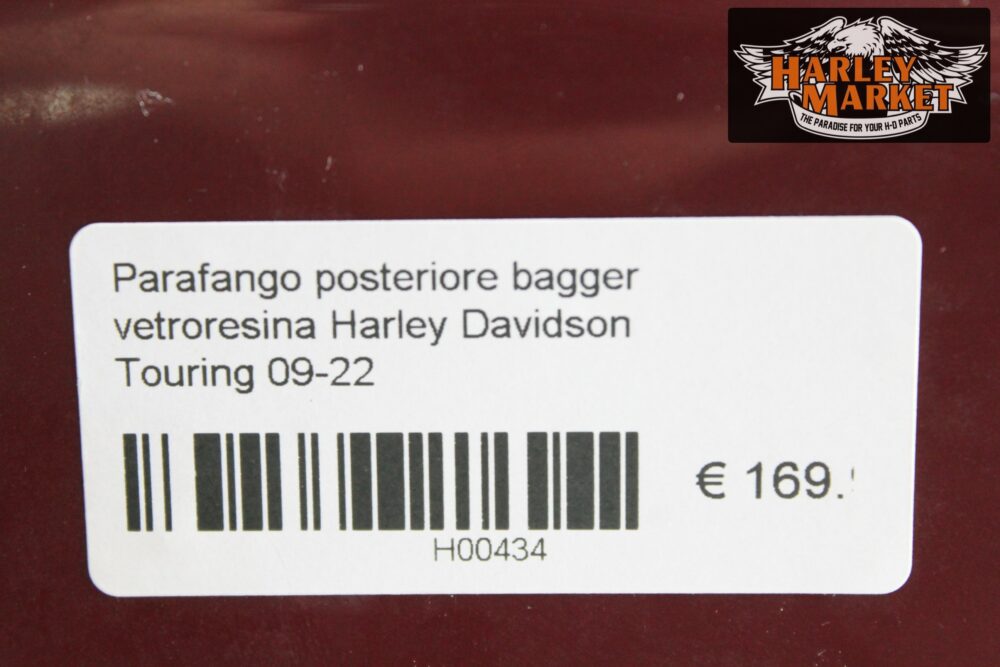 Parafango posteriore bagger vetroresina Harley Davidson Touring 09-22