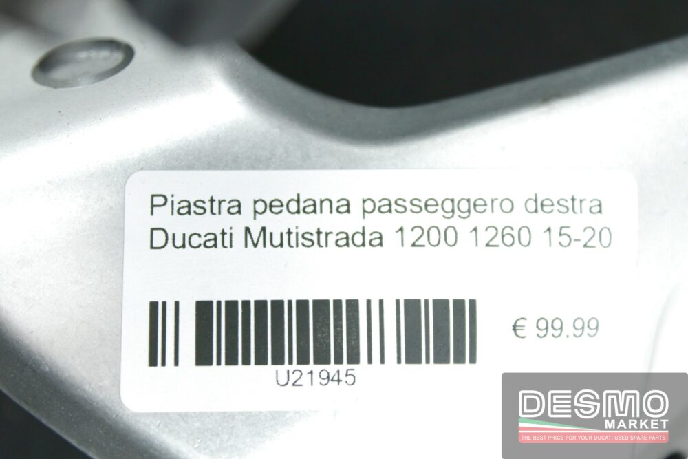 Piastra pedana passeggero destra Ducati Mutistrada 1200 1260 15-20