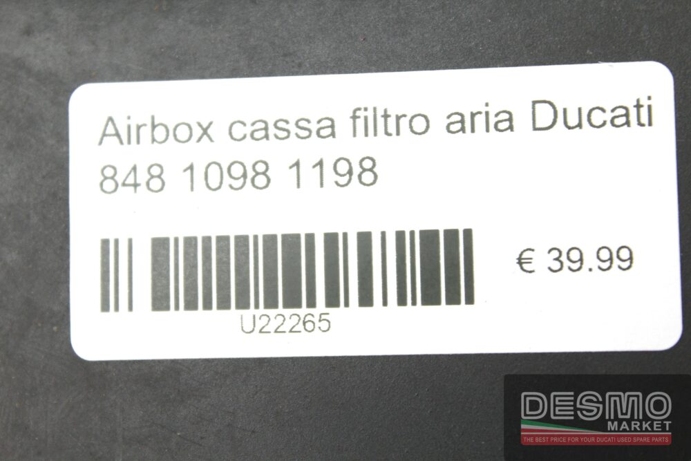 Airbox cassa filtro aria Ducati 848 1098 1198