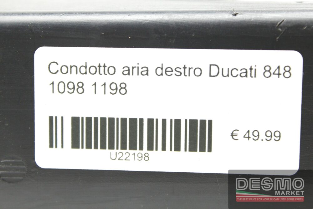 Condotto aria destro Ducati 848 1098 1198