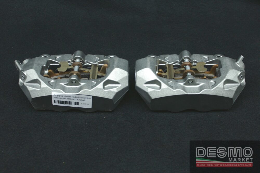 Coppia pinze radiali Brembo interasse 100mm Ducati