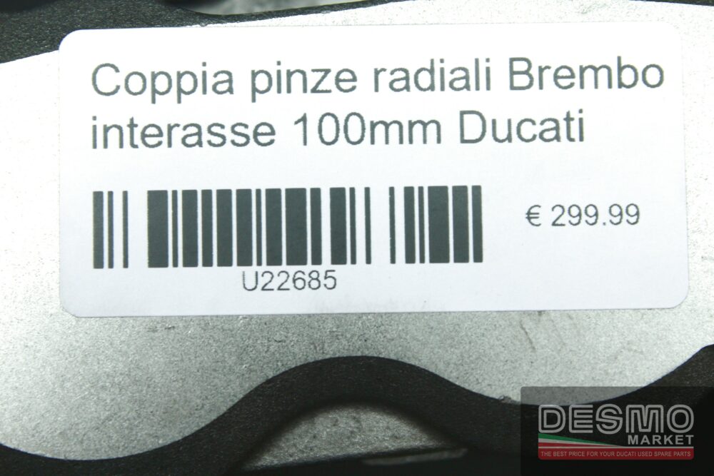 Coppia pinze radiali Brembo interasse 100mm Ducati