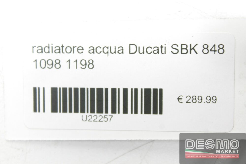 Radiatore acqua Ducati SBK 848 1098 1198
