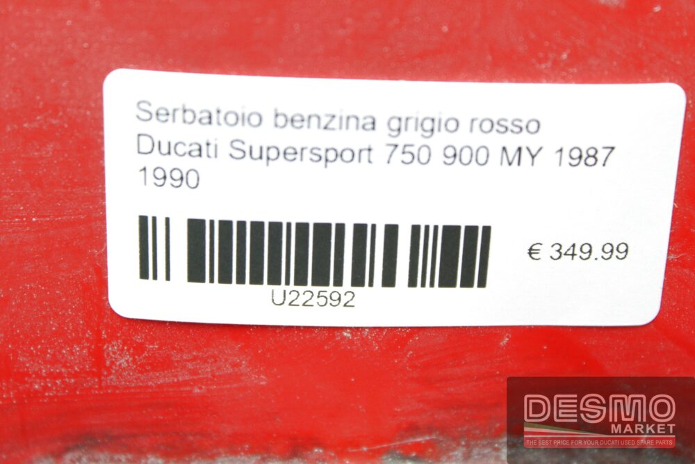 Serbatoio benzina grigio rosso Ducati Supersport 750 900 MY 1987 1990