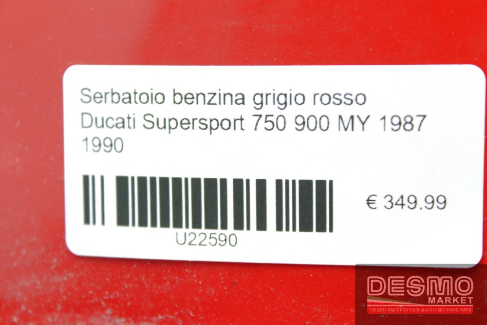 Serbatoio benzina grigio rosso Ducati Supersport 750 900 MY 1987 1990