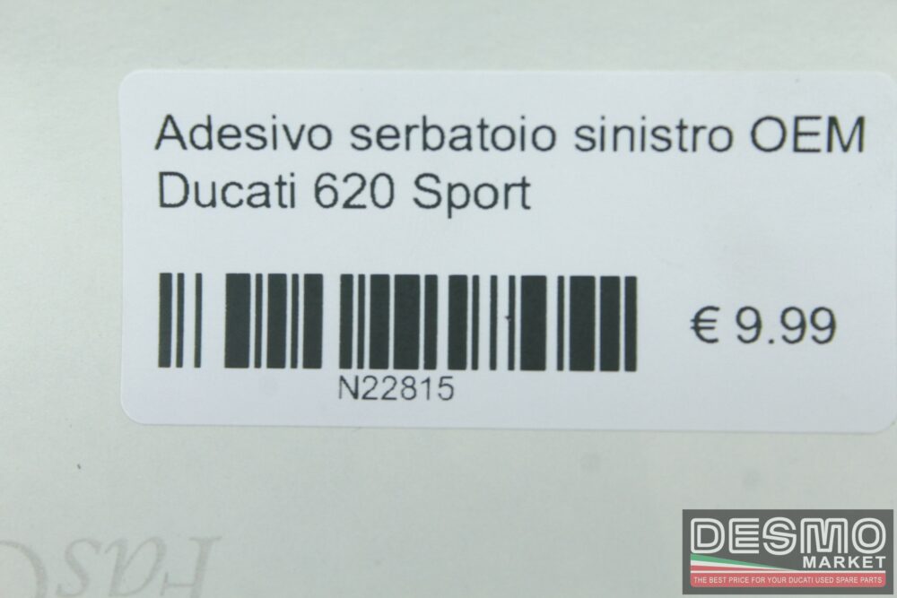 Right fairing sticker OEM Ducati 620 Sport - Image 3