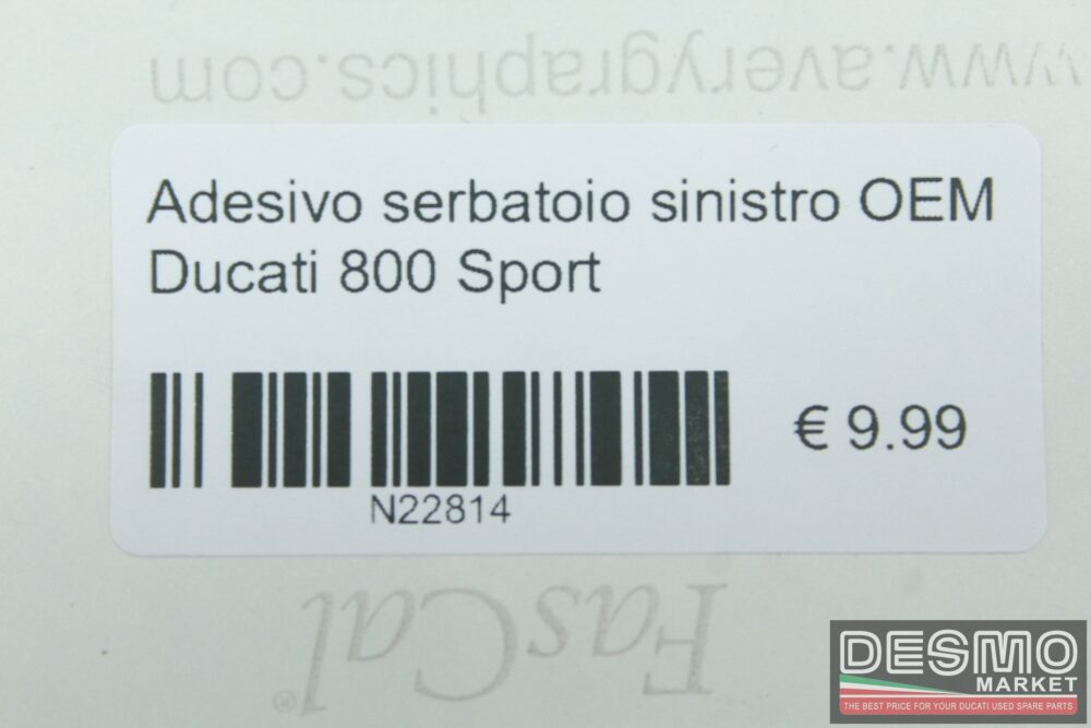Right fairing sticker OEM Ducati 800 Sport - Image 3