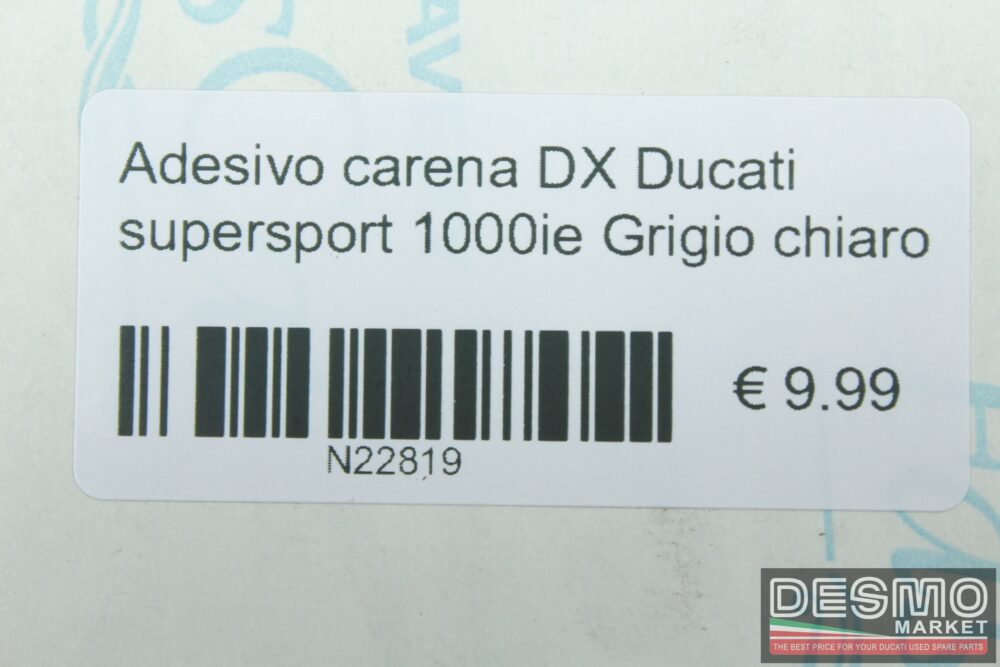 Right fairing sticker Ducati supersport 1000ie Light grey - Image 3