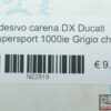 Right fairing sticker Ducati supersport 1000ie Light grey - Image 3