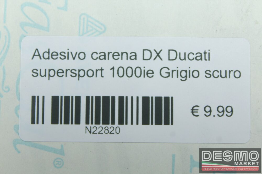 Adesivo carena DX Ducati supersport 1000ie Grigio scuro