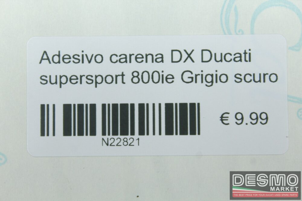 Adesivo carena DX Ducati supersport 800ie Grigio scuro