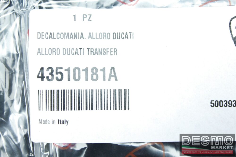 Adesivo decalcomania “Alloro – DUCATI” 748 916 1994-1997