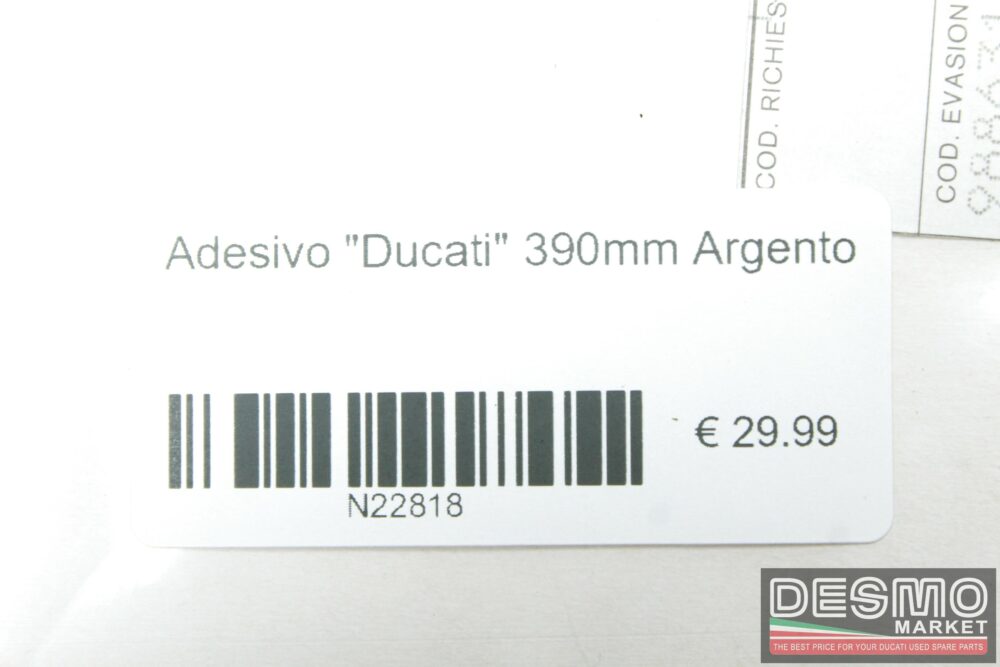 Adesivo “Ducati” 390mm Argento