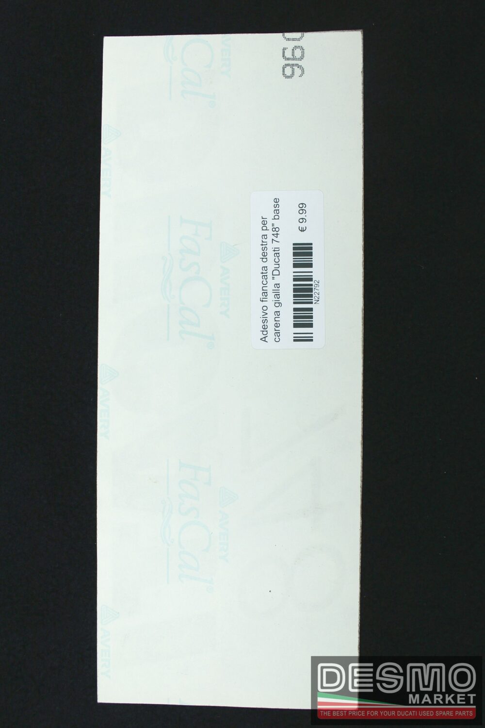 Right side sticker for yellow fairing  "Ducati 748" base - Image 2